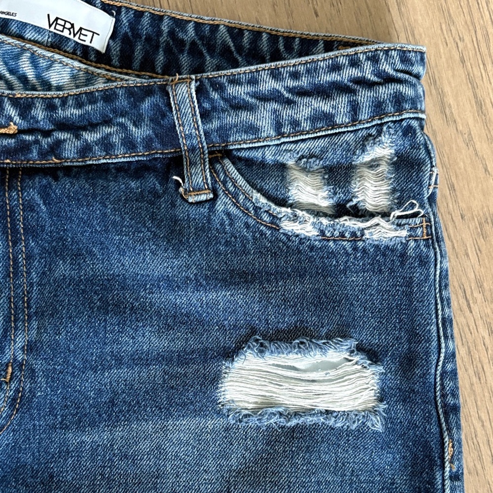 Distressed Denim Shorts - Picture 3 of 7